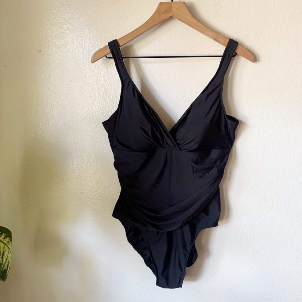 Trimshaper | Draped & Ruched One Piece Swimsuit